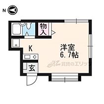 スズランハイツ 102 ｜ 京都府京都市左京区下鴨東高木町（賃貸アパート1R・1階・17.50㎡） その2