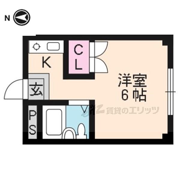 ノースハウス 106｜京都府京都市北区紫野大徳寺町(賃貸マンション1K・1階・16.49㎡)の写真 その2