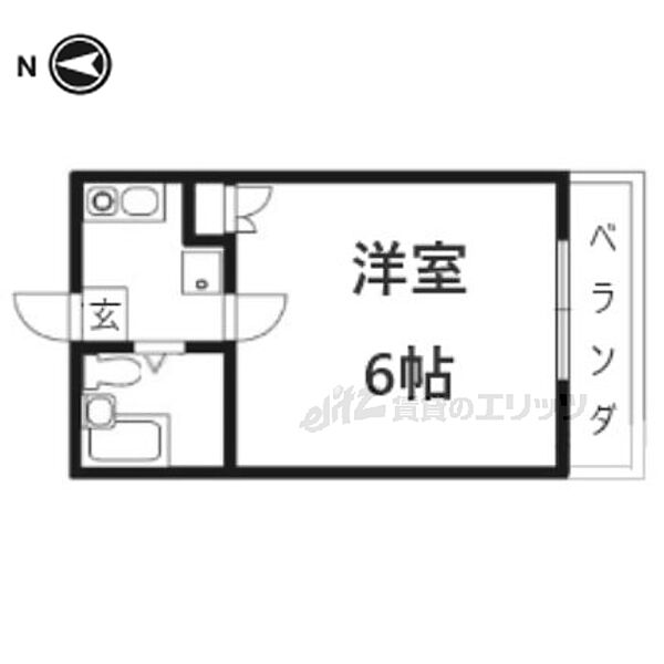 オルビスミソノ 401｜京都府京都市北区大宮南田尻町(賃貸マンション1K・4階・19.40㎡)の写真 その2