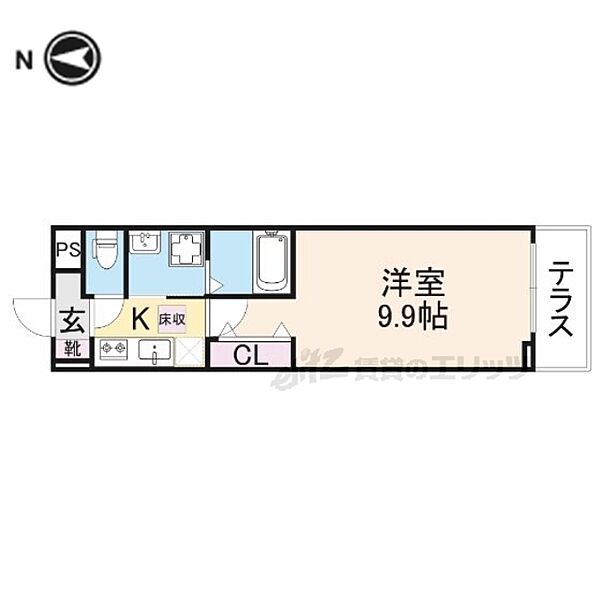 フランあおい 104｜京都府京都市左京区下鴨塚本町(賃貸アパート1K・1階・29.72㎡)の写真 その2