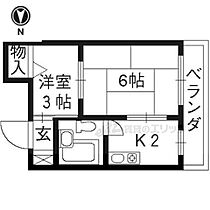 ハイムユキ 3-A ｜ 京都府京都市北区大将軍坂田町（賃貸マンション2K・3階・25.92㎡） その2