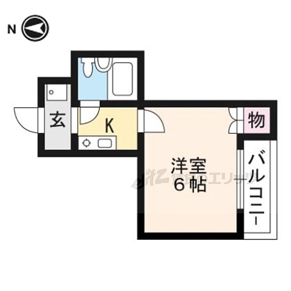 オルビスミソノ 202｜京都府京都市北区大宮南田尻町(賃貸マンション1K・2階・19.40㎡)の写真 その2