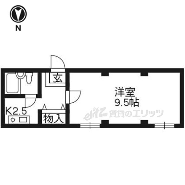 上賀茂松柏 305｜京都府京都市北区大宮上ノ岸町(賃貸マンション1K・3階・19.00㎡)の写真 その2