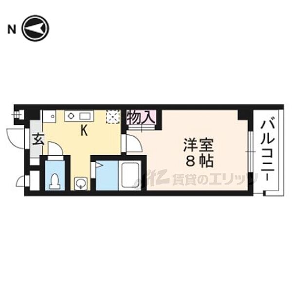 ドルス北山 301｜京都府京都市左京区下鴨南野々神町(賃貸マンション1K・3階・22.68㎡)の写真 その2