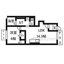 ヴェッセル 105 ｜ 京都府京都市北区大宮中ノ社町（賃貸アパート1LDK・1階・48.73㎡） その2