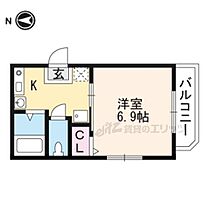 京都府京都市左京区北白川山田町（賃貸マンション1K・2階・21.78㎡） その2