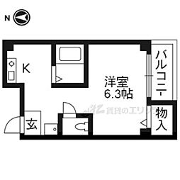 ＩＳＥＹＡＨＯＵＳＥ 2階1Kの間取り
