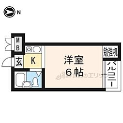 檸檬ハウス 1階1Kの間取り