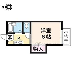 メゾン杉 1Kの間取図画像