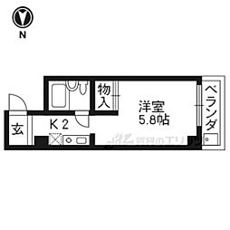 ハイツ協栄 1Kの間取図画像