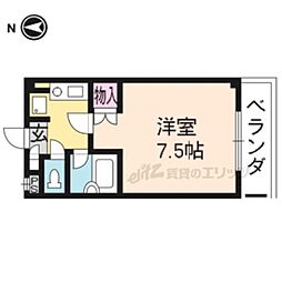 アップル・オーチャード 1Kの間取図画像