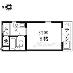 相模ヤングハイム ワンルームの間取図画像