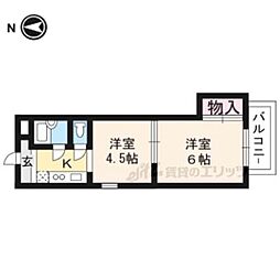 Requie紫竹 2Kの間取図画像