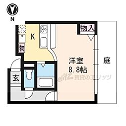SAMSQUARE烏丸御池 1Kの間取図画像