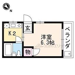メゾンイッツ 1Kの間取図画像
