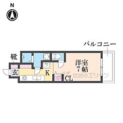 デイスターアベニュー 1Kの間取図画像
