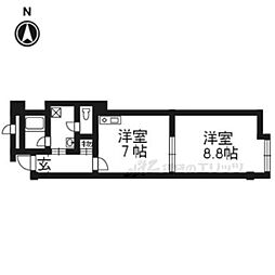 伽羅唯心庵 1DKの間取図画像