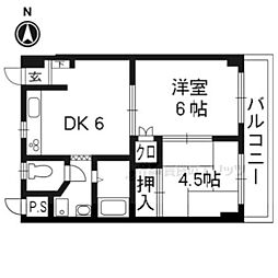 ロジュマンフクシマ 2DKの間取図画像
