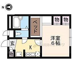 レオパレス滋野 1Kの間取図画像
