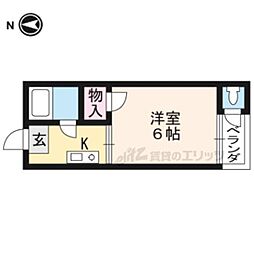 フクヤハウス 1Kの間取図画像