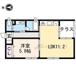 TERRACEHOUSEOKUMURA 1LDKの間取図画像