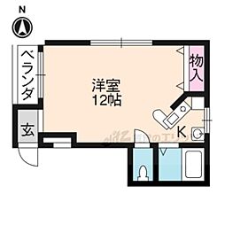 エレガンスサード ワンルームの間取図画像