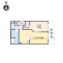 ForestMaison京都北山 WEST 1LDKの間取図画像