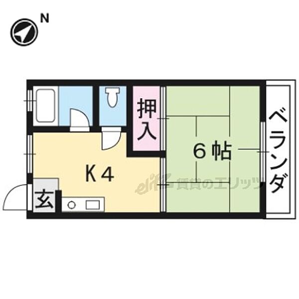 上田マンション 10｜滋賀県草津市平井3丁目(賃貸アパート1DK・2階・20.15㎡)の写真 その2