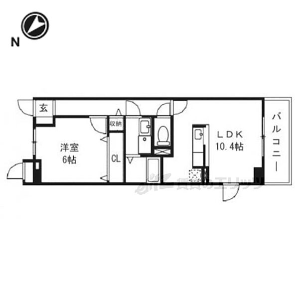 シンシアＴ 304｜滋賀県栗東市目川(賃貸マンション1LDK・3階・42.38㎡)の写真 その2