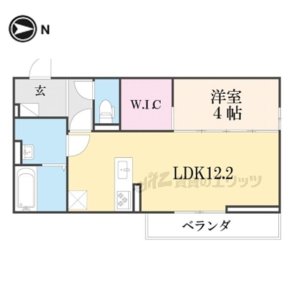 メゾンクレール瀬田北 202｜滋賀県大津市大萱６丁目(賃貸アパート1LDK・2階・41.86㎡)の写真 その2