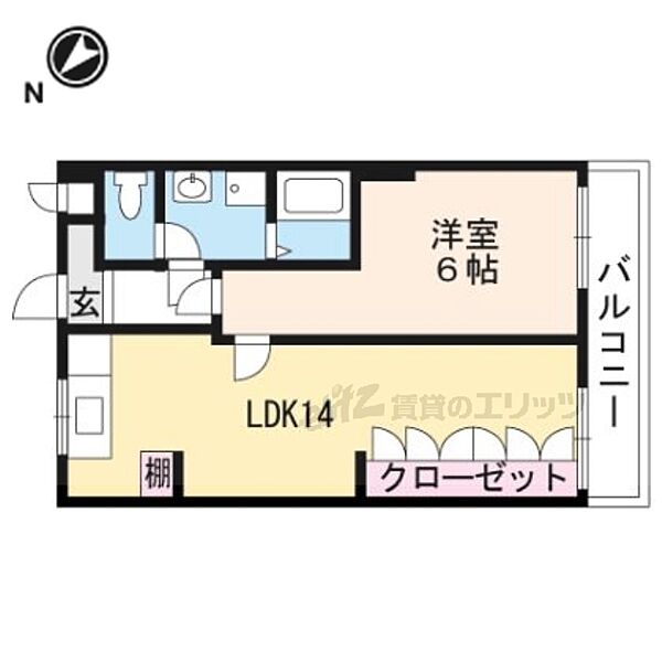 ミックマックシックス 203｜滋賀県大津市滋賀里2丁目(賃貸アパート1LDK・2階・50.40㎡)の写真 その2