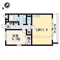 滋賀県栗東市中沢1丁目（賃貸アパート1LDK・1階・44.72㎡） その2