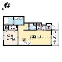 滋賀県草津市南草津5丁目（賃貸アパート1LDK・1階・37.76㎡） その2