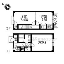 開の里I棟 2 ｜ 滋賀県守山市水保町（賃貸テラスハウス2LDK・2階・59.62㎡） その2