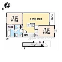 サンジェルマン 202 ｜ 滋賀県東近江市沖野4丁目字沖野（賃貸アパート2LDK・2階・59.58㎡） その2