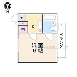 サークルハウス 1Kの間取図画像