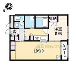 レオパレスカルマ 1LDKの間取図画像