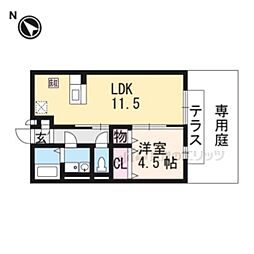 セジュールアースマーシ3 1LDKの間取図画像