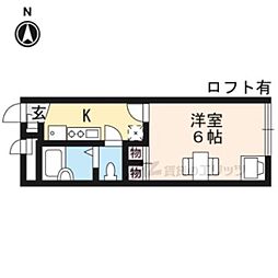 JR湖西線 和邇駅 徒歩10分の賃貸アパート 1階1Kの間取り