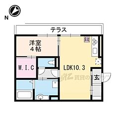 LeCiel2 1LDKの間取図画像