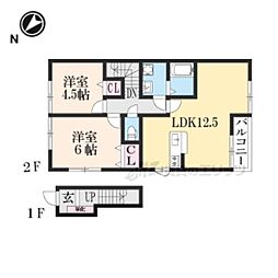 ブセナテラス2号館 2LDKの間取図画像