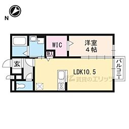 セジュールNOZAKI 1LDKの間取図画像