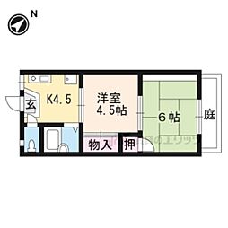 本郷ハイツ 2DKの間取図画像
