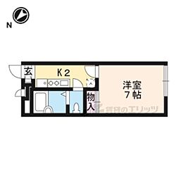レオパレスフォート向山 1Kの間取図画像