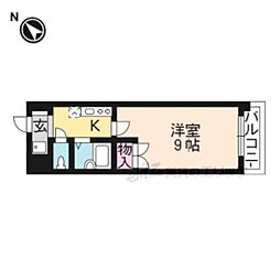 ラ・ルース2 1Kの間取図画像