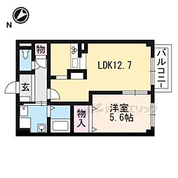 ア・レーズ1番館 1LDKの間取図画像