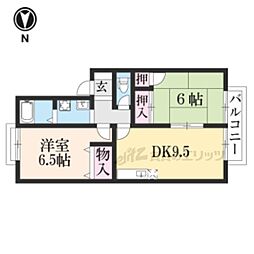 セジュール和2 2LDKの間取図画像