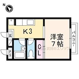 CASAVERDE 1Kの間取図画像