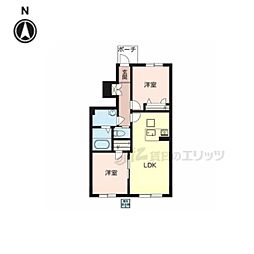 PRONUBE源 2LDKの間取図画像