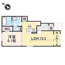 ファミリエ 1LDKの間取図画像